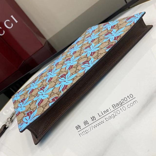 Gucci專櫃古馳2025早秋系列最新款花卉印花男款手拿包手包 jh2687款號：821155